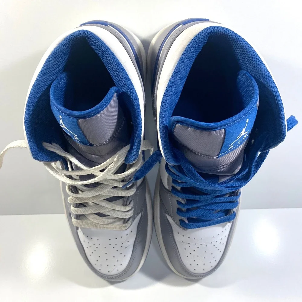 Nike Mens  Size 11 Air Jordan 1 Mid Cement True Blue Mid Top DQ8426-014